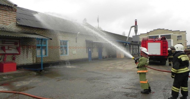 Пожарный поезд станции Прохладная принял участие в полигонном учении