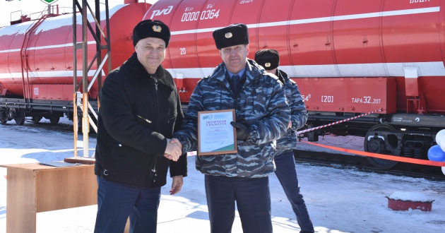 На боевое дежурство заступил новый пожарный поезд филиала ФГП ВО ЖДТ России на Южно-Уральской железной дороге