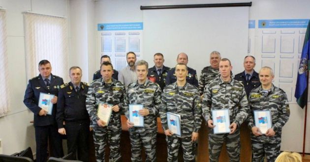 Награждение работников пожарных поездов Санкт-Петербургского отряда в Петрозаводске